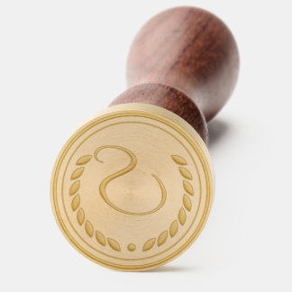 Laurel Wreath Script Monogram Wax Seal Stamp