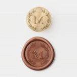 Laurels Elegant Monogram Typography Modern Minimal Wax Seal Stamp<br><div class="desc">Elegant and timeless monogram wax seal kit for all of your beautifully modern mailings for wedding and beyond. Featuring a hand-drawn laurel wreath around a serif font initial.</div>