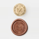Laurels Elegant Monogram Typography Modern Minimal Wax Seal Stamp<br><div class="desc">Elegant and timeless monogram wax seal kit for all of your beautifully modern mailings for wedding and beyond. Featuring a hand-drawn laurel wreath around a serif font initial.</div>