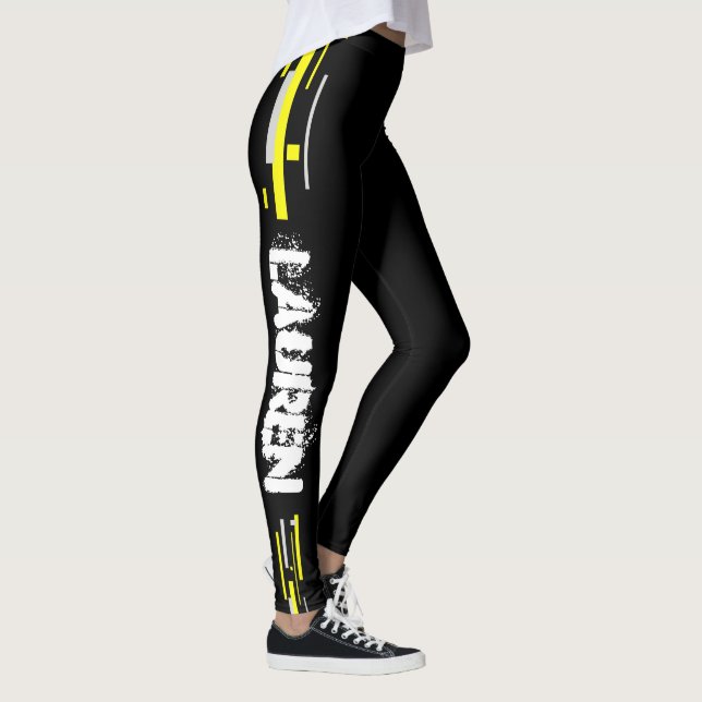 Lauren Add Your Name Abstract Art Leggings (Right)