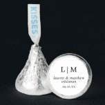 Lauren Black and White Monogram Elegant Wedding Hershey®'s Kisses®<br><div class="desc">Simple Wedding Favor Hershey's Kisses featuring an elegant and timeless design with your two letter monogram, names and wedding date. All design elements are in black over a white background and may be changed in the design editing tool. A clean and classic design perfect for a couple who wants traditional...</div>