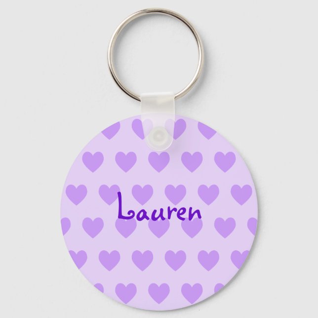 Lauren in Purple Keychain (Front)