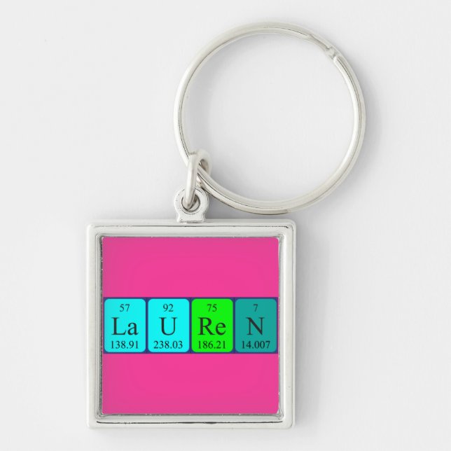 Lauren periodic table name keyring (Front)
