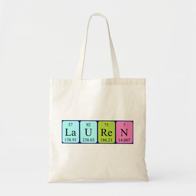 Lauren periodic table name tote bag (Front)
