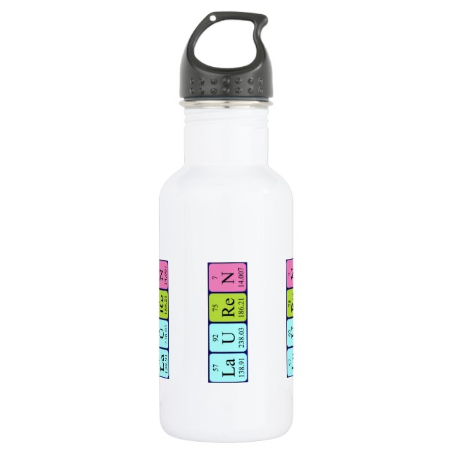 Lauren periodic table name water bottle (Front)
