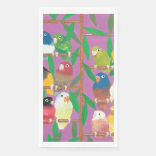Lauren Rosenberg Original Parakeet Large Vertical Paper Guest Towels