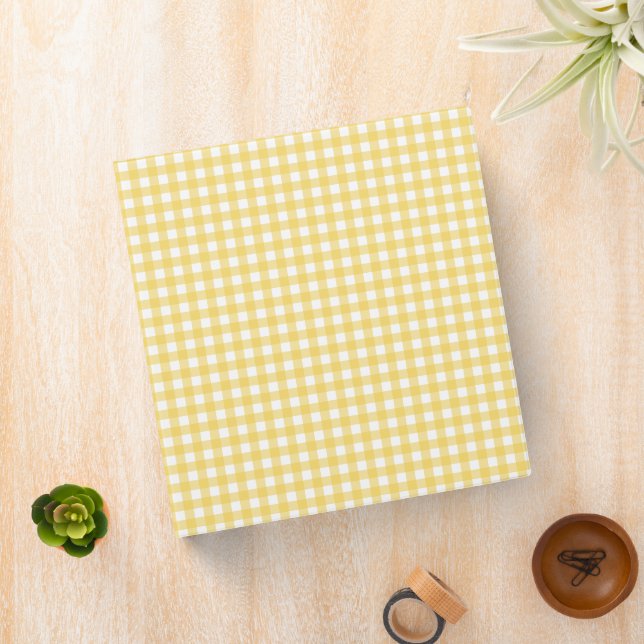 Lauren Yellow Gingham Binder (In Situ)