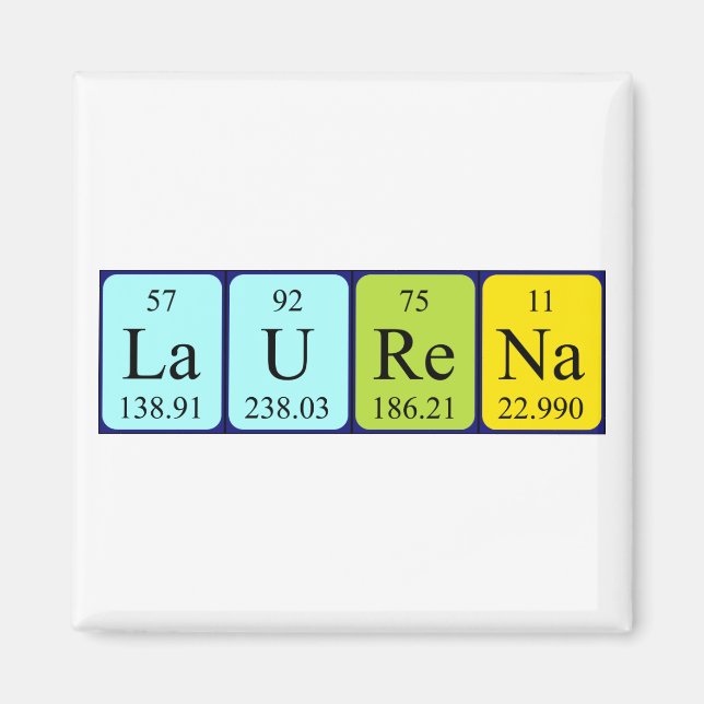 Laurena periodic table name magnet (Front)