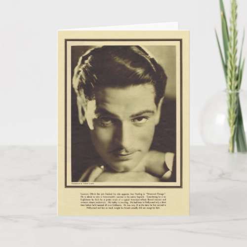 Laurence Olivier vintage portrait Card