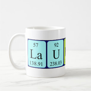 Laurence periodic table name mug