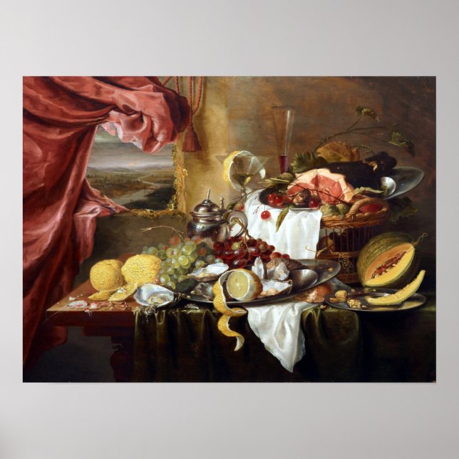 Laurens Craen Still Life with Imaginary View Poster (Front)