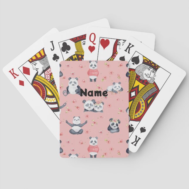Lauren's Pandas - Personalized   Poker Cards (Back)