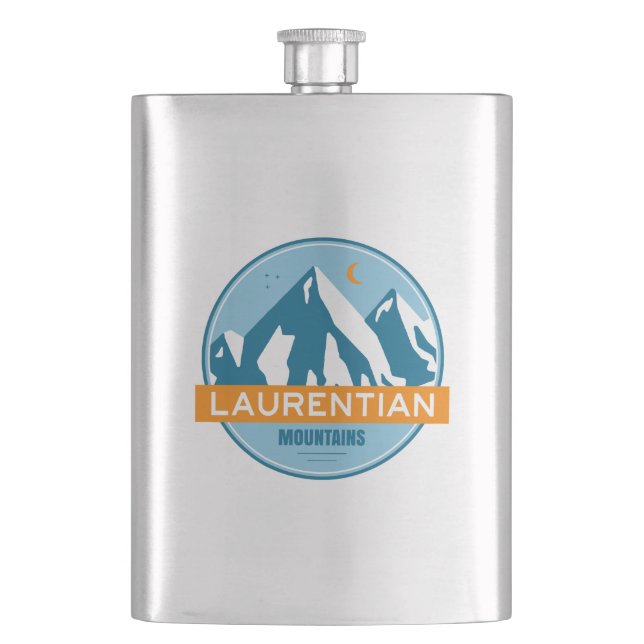 Laurentian Mountains Quebec Canada Flask (Front)