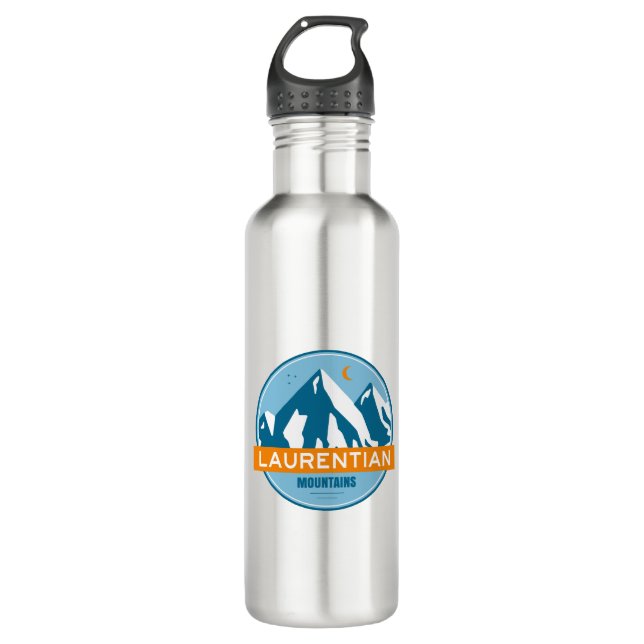 Laurentian Mountains Quebec Canada Stainless Steel Water Bottle (Front)