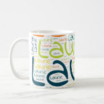 Laurie Coffee Mug<br><div class="desc">Laurie. Show and wear this popular beautiful male first name designed as colorful wordcloud made of horizontal and vertical cursive hand lettering typography in different sizes and adorable fresh colors. Wear your positive american name or show the world whom you love or adore. Merch with this soft text artwork is...</div>