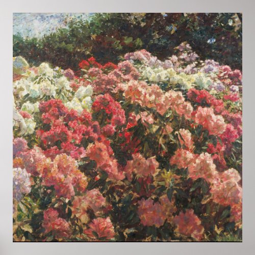 Laurits Tuxen _ Rhododendron In Tuxens Garden Poster