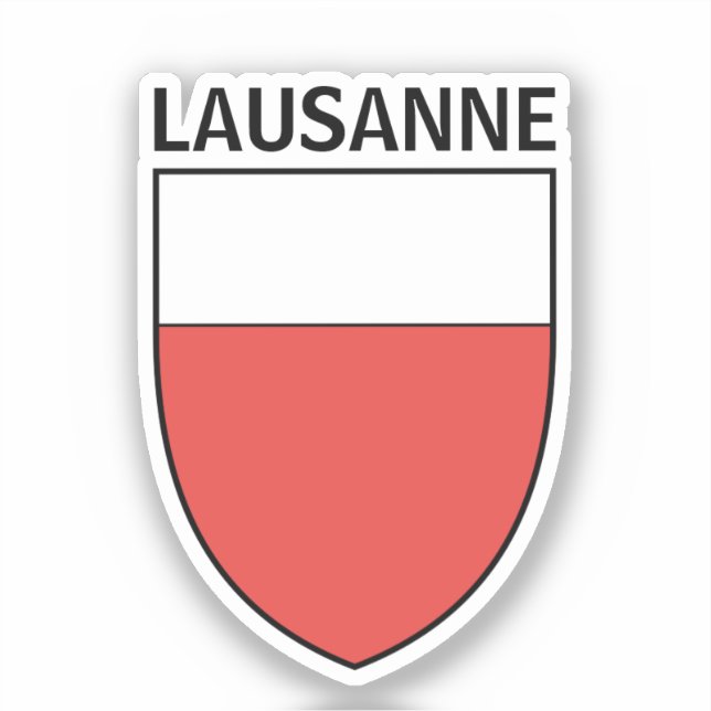 Lausanne coat of arms, SWITZERLAND  Sticker (Front)