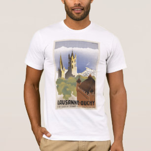 Lausanne Ouchy Switzerland Vintage Europe T-Shirt