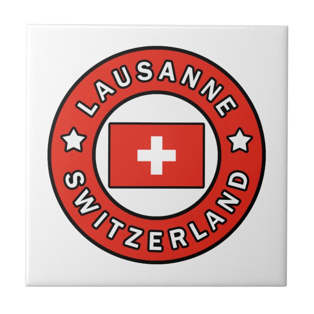 Lausanne Switzerland Ceramic Tile (Front)
