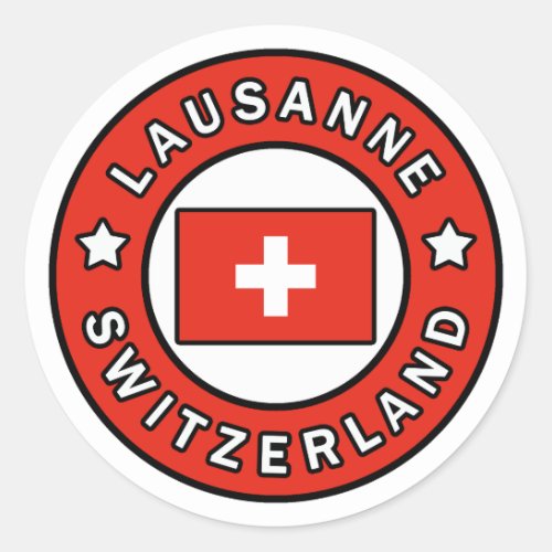 Lausanne Switzerland Classic Round Sticker