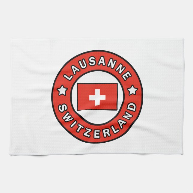 Lausanne Switzerland Kitchen Towel (Horizontal)