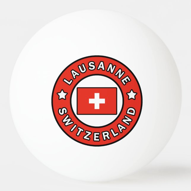 Lausanne Switzerland Ping Pong Ball (Front)