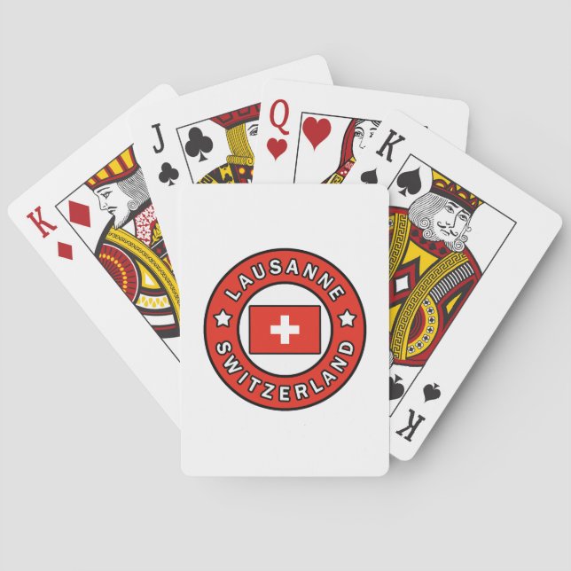 Lausanne Switzerland Poker Cards (Back)