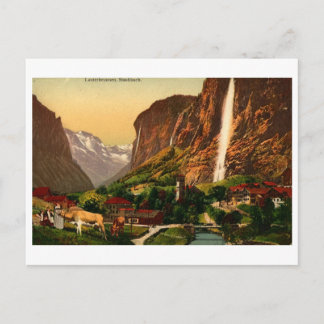 Lauterbrunnen Staubbach Waterfall Switzerland Postcard