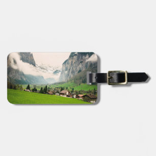 Lauterbrunnen Switzerland stylized Luggage Tag