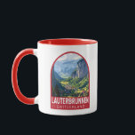 Lauterbrunnen Switzerland Travel Art Vintage Mug<br><div class="desc">Lauterbrunnen retro vector travel design.  Set in a valley featuring rocky cliffs and the roaring Staubbach Falls.</div>