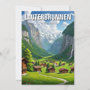 Lauterbrunnen Switzerland Travel Holiday Card