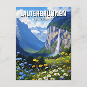Lauterbrunnen Switzerland Travel Postcard