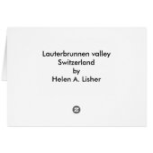 Lauterbrunnen valley in Switzerland (Back Horizontal)