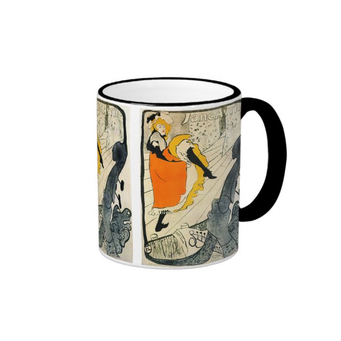 Lautrec Jane Avril Dancing the Can Can Mugs