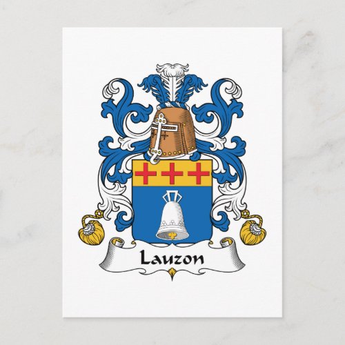 Lauzon Family Crest Postcard