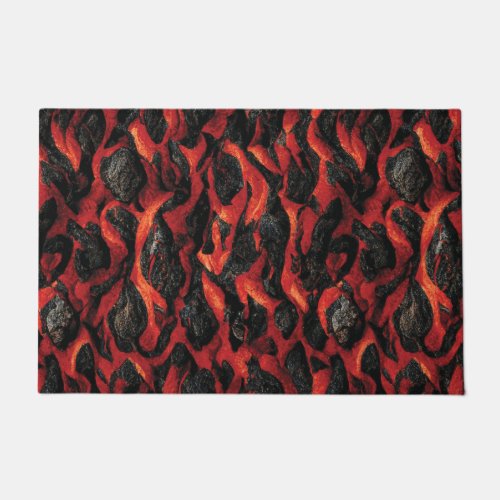 Lava And Volcanic Rocks  Volcano Magma pattern Doormat