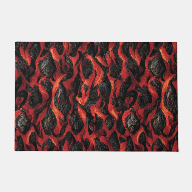 Lava And Volcanic Rocks | Volcano Magma pattern Doormat (Front)