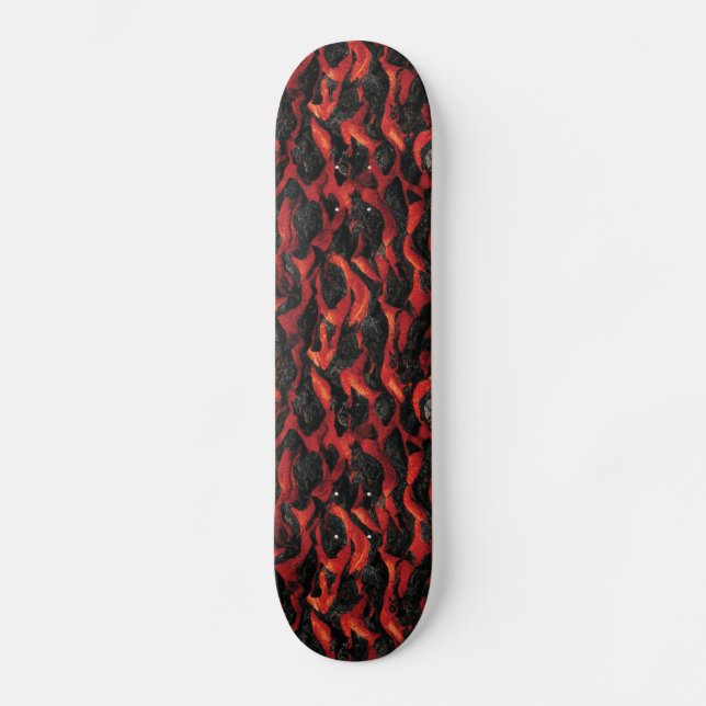Lava And Volcanic Rocks | Volcano Magma pattern Skateboard (Front)