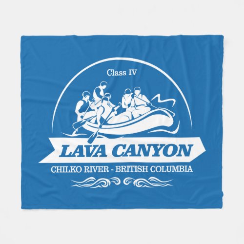 Lava Canyon rafting 2 Fleece Blanket