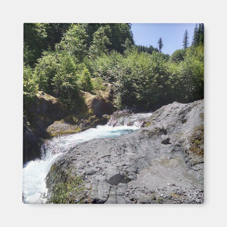 Lava Canyon Waterfall Photo Magnet