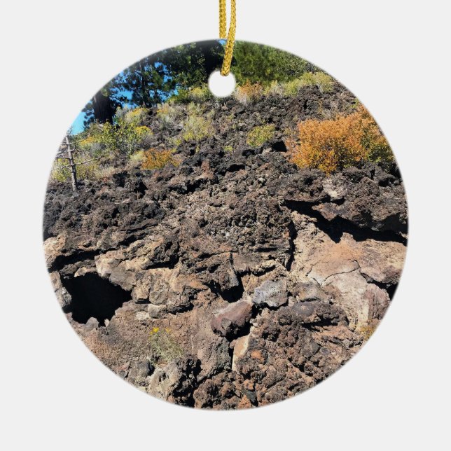 Lava Cast Forest, OR Ceramic Ornament (Front)
