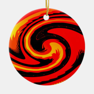 Lava ceramic ornament