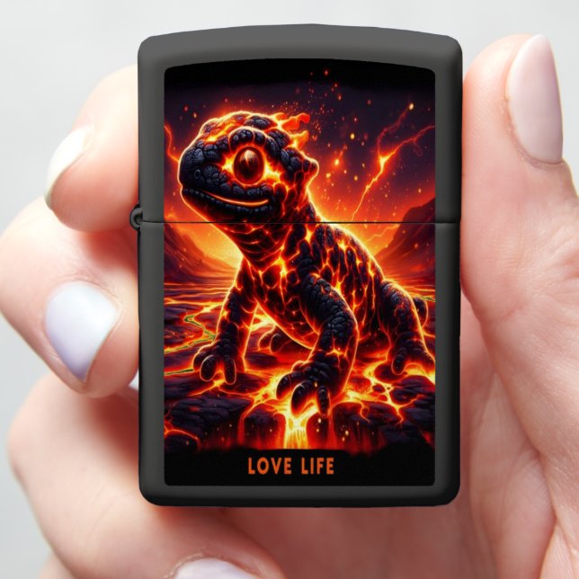 Lava Creature Emerges From the Molten Earth Zippo Lighter (In Hand)