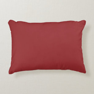 Lava Falls Red Solid Color Print, Burgundy Accent Pillow