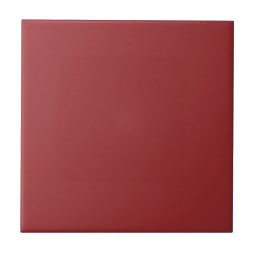 Lava Falls Red Solid Color Print Burgundy Ceramic Tile