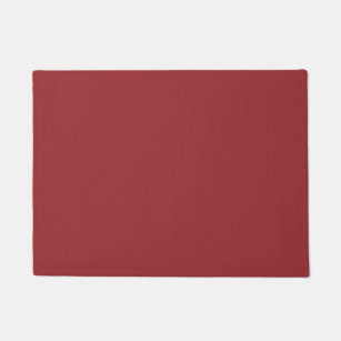 Lava Falls Red Solid Color Print, Burgundy Doormat