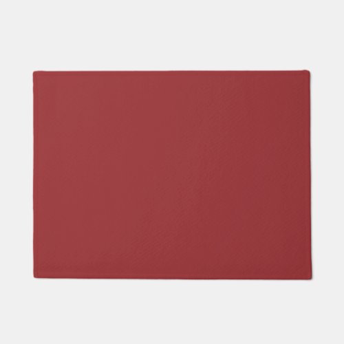 Lava Falls Red Solid Color Print Burgundy Doormat