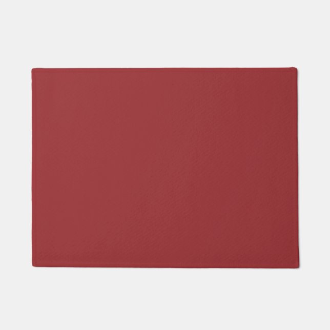 Lava Falls Red Solid Color Print, Burgundy Doormat (Front)