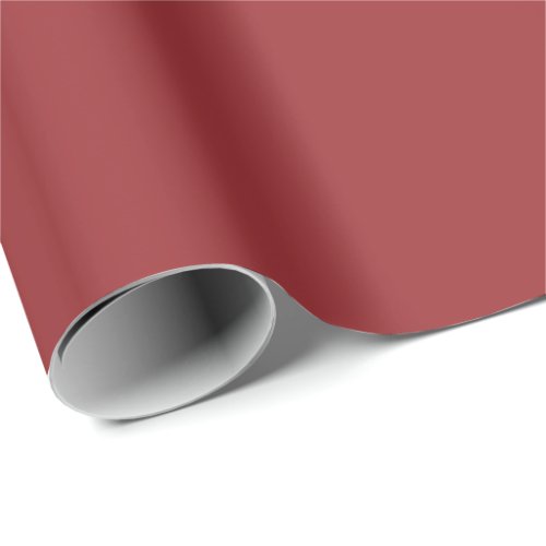 Lava Falls Red Solid Color Print Burgundy Wrapping Paper