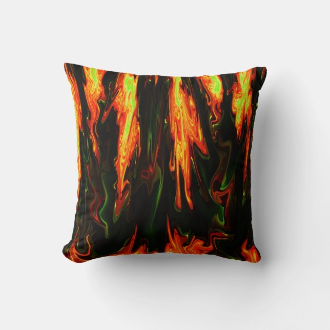 Lava Flames... Throw Pillow (Front)